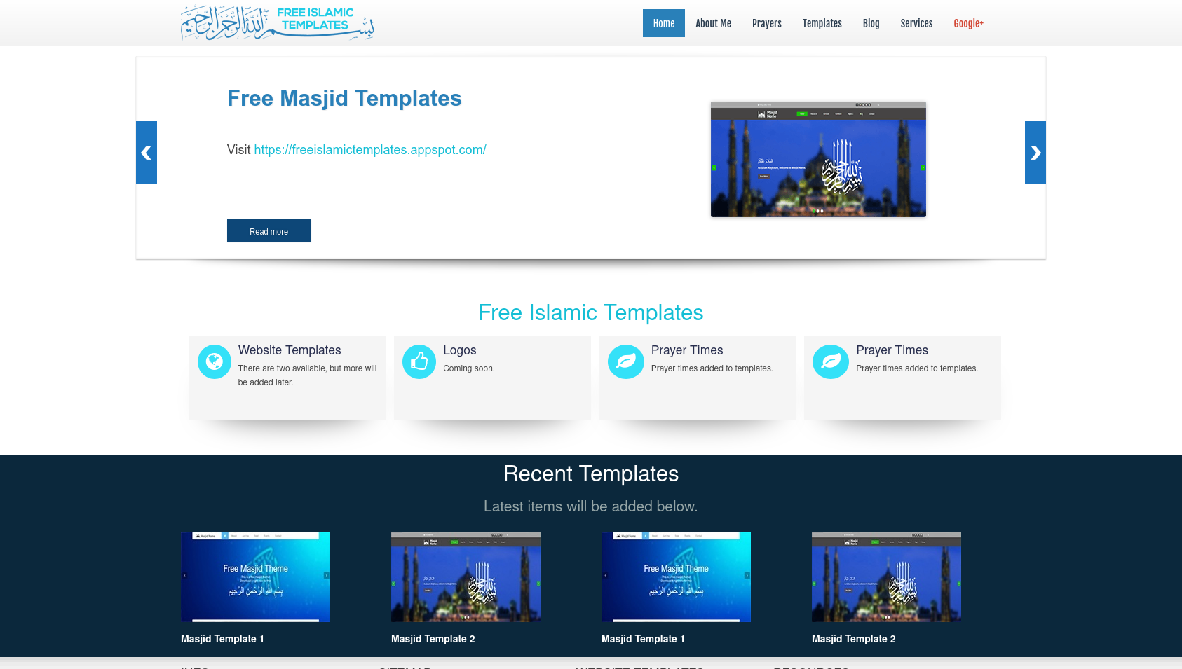 Free Masjid HTML Template With White Hero Slider Free Islamic 
